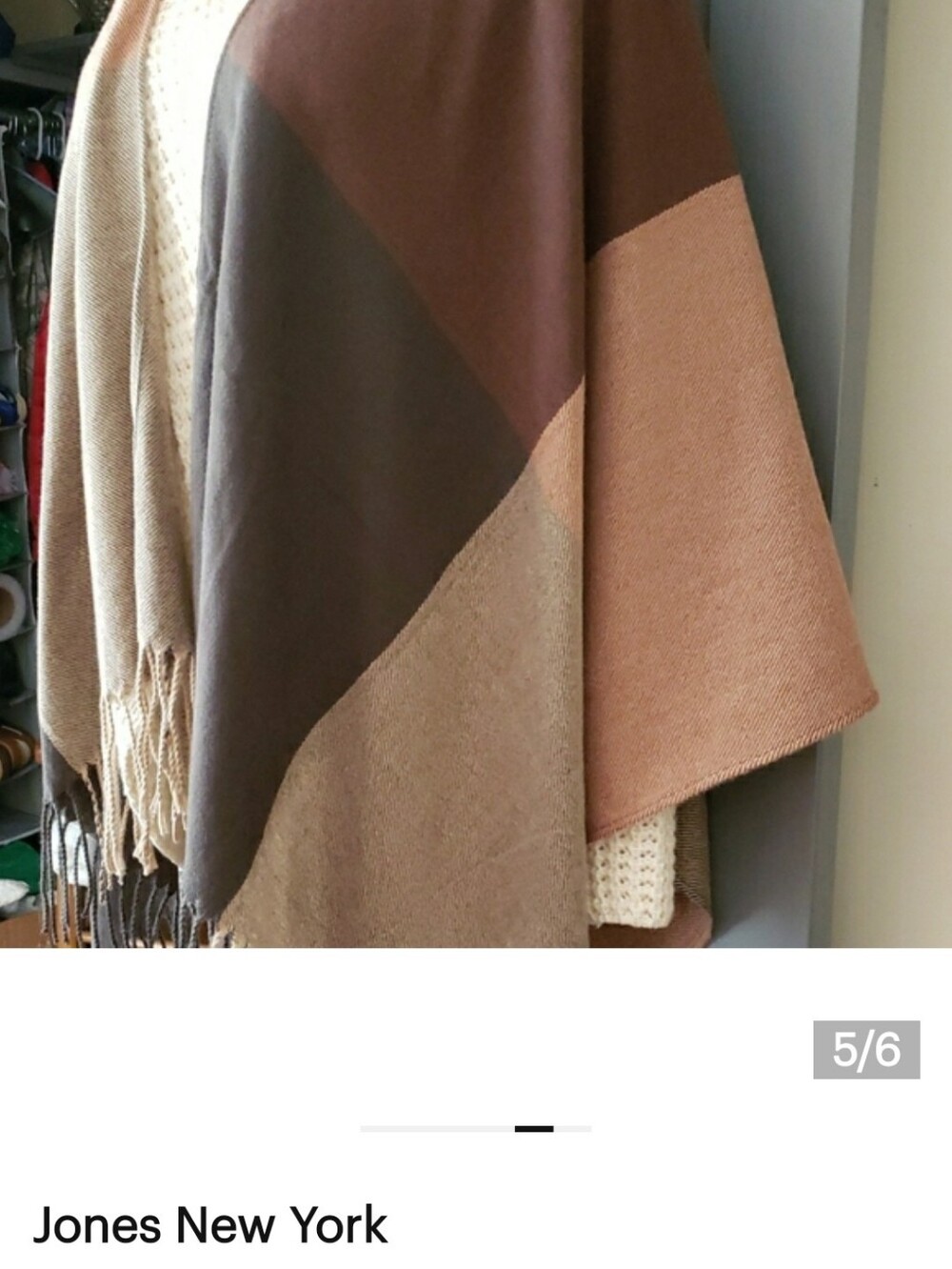 Jones New York Spice Brown and Tan Scarf